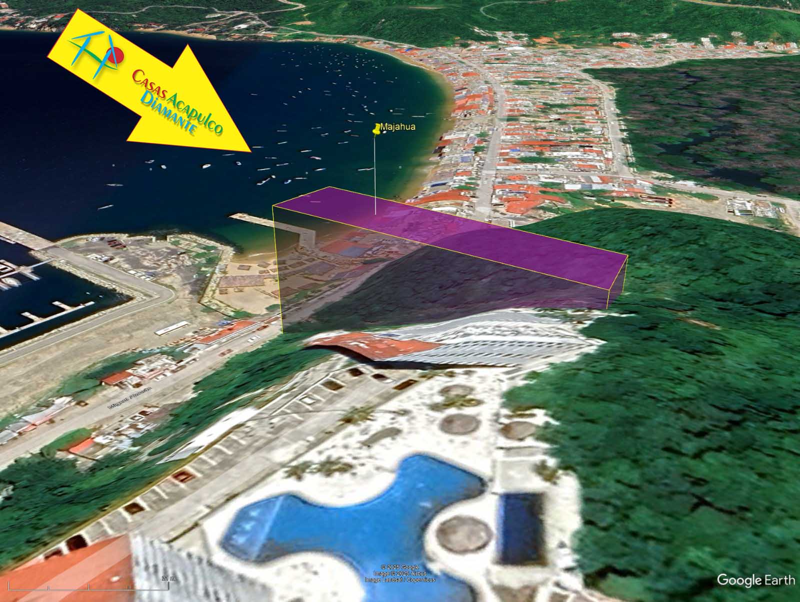 Terreno Puerto Marqués Majahua 10 - Vista aérea 2